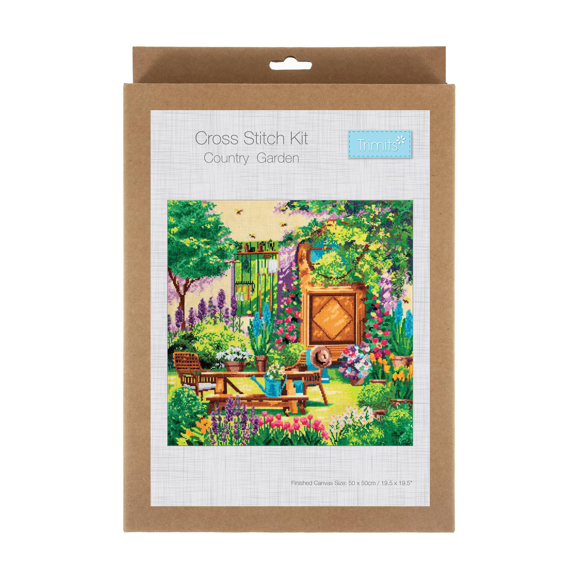 Trimits Country Garden Xl Cross Stitch Kit Cm X Cm Hobbycraft