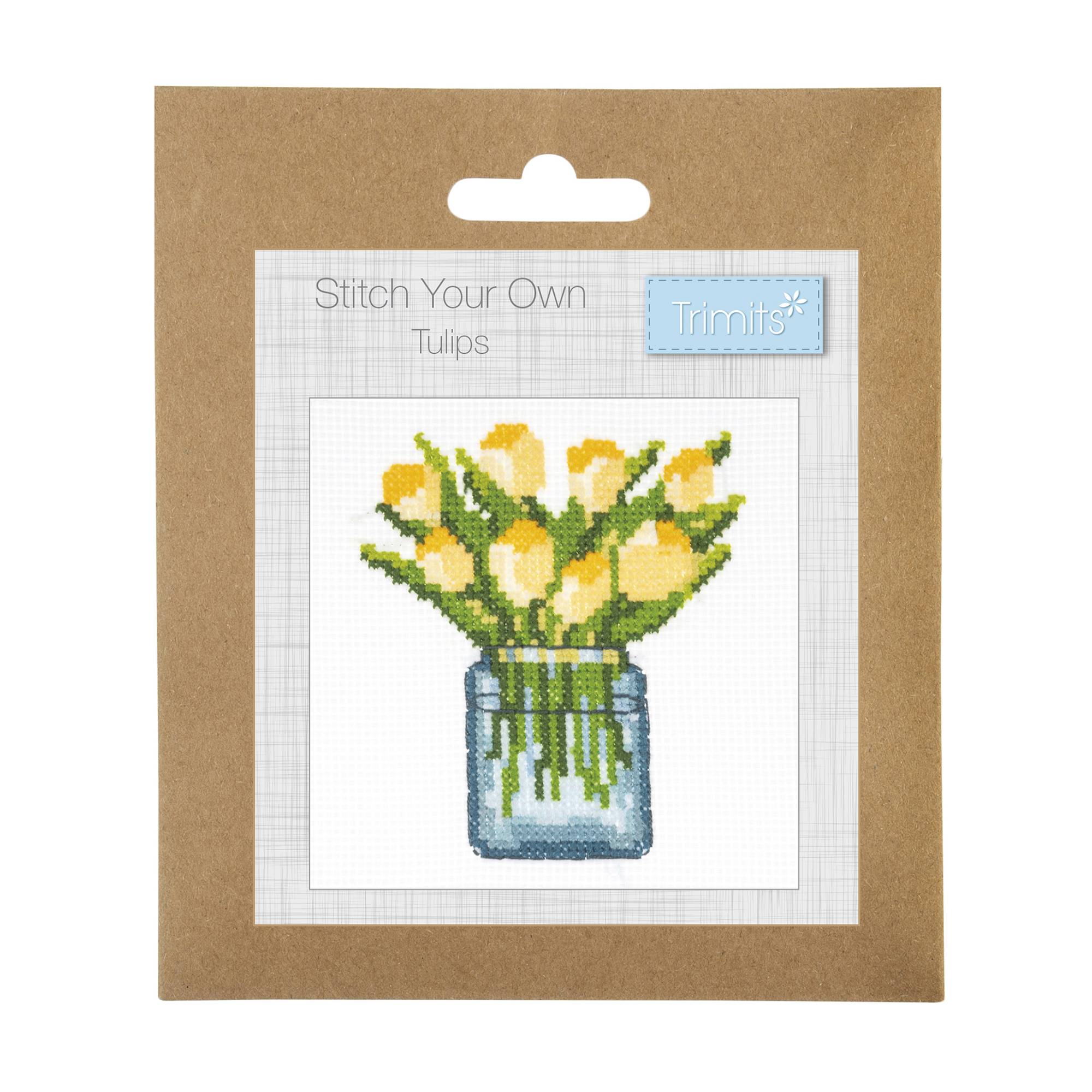 Trimits Tulips Mini Cross Stitch Kit Cm X Cm Hobbycraft