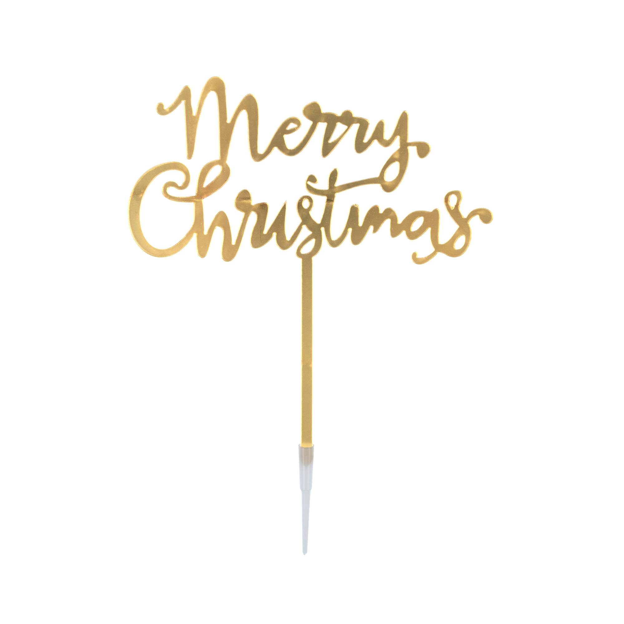 Gold Merry Christmas Acrylic Cake Topper Hobbycraft