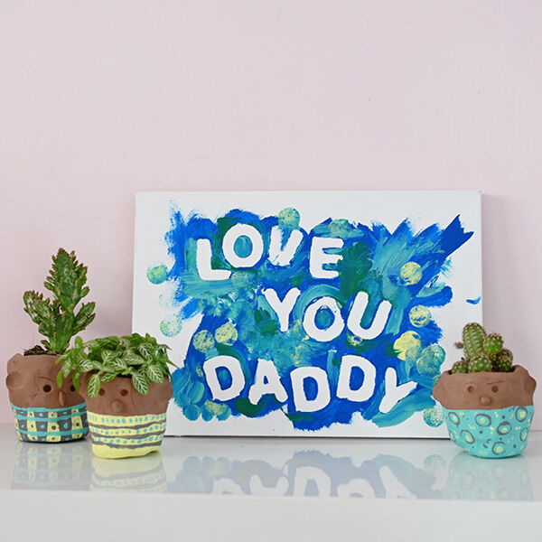 Father's day picture cheap canvas ideas