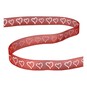 Red Curly Hearts Ribbon 15mm x 3.5m image number 2