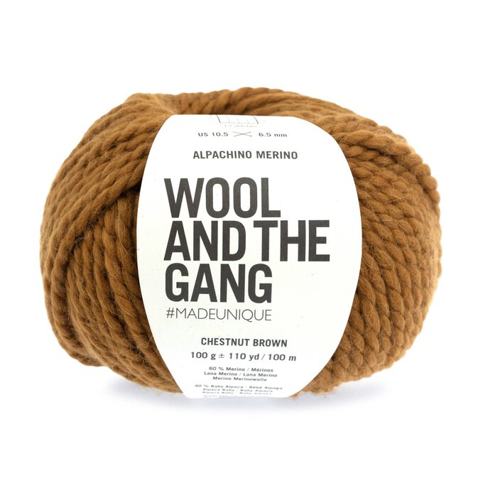 Wool and the Gang Chestnut Brown Alpachino Merino 100g image number 1