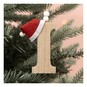 Hanging Wooden Christmas Letter I 9cm image number 1