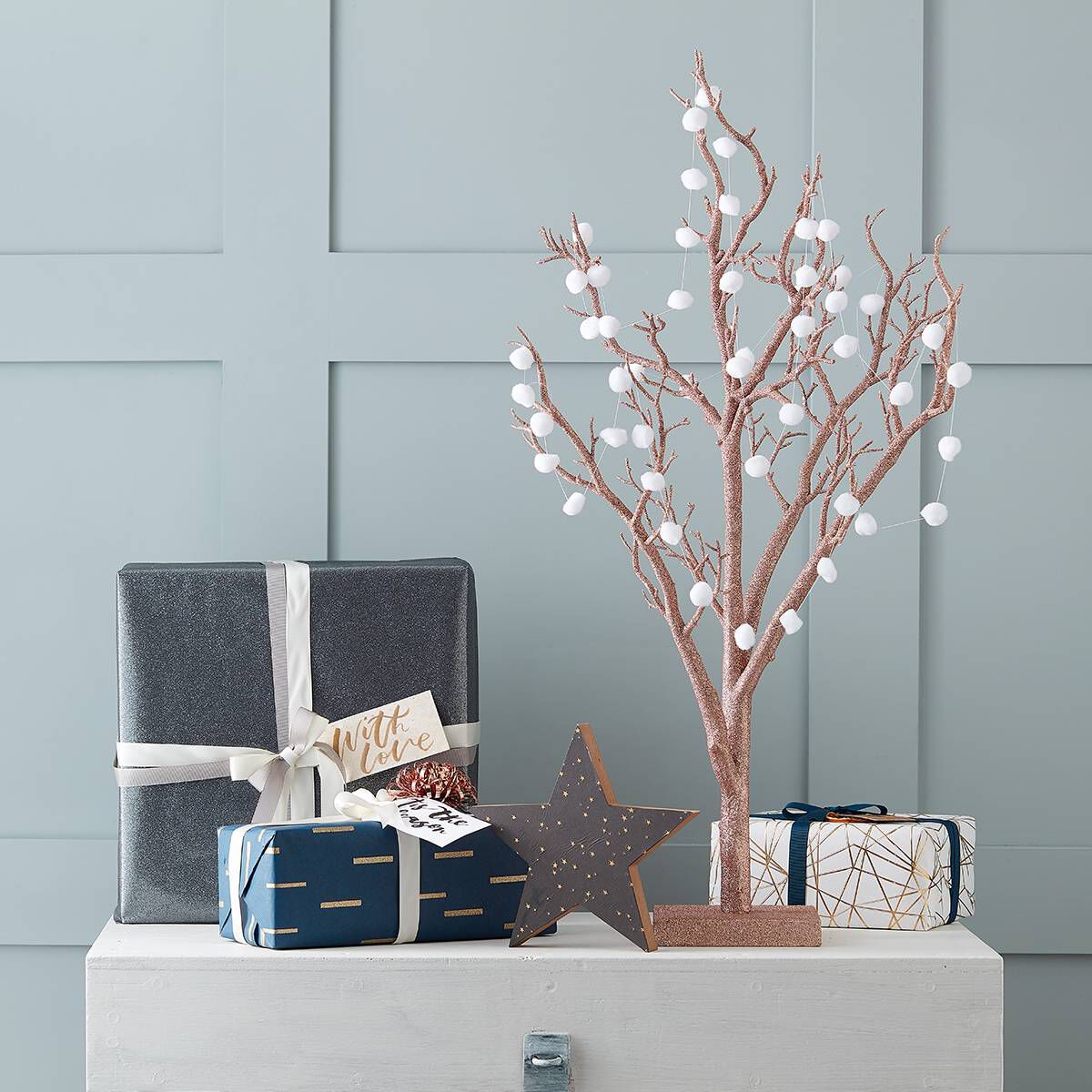 Decorative White Twig Tree 76cm Hobbycraft   578797 1000 12  Decorative White Twig Tree 76cm 