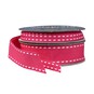 Hot Pink Grosgrain Running Stitch Ribbon 15mm x 4m image number 3
