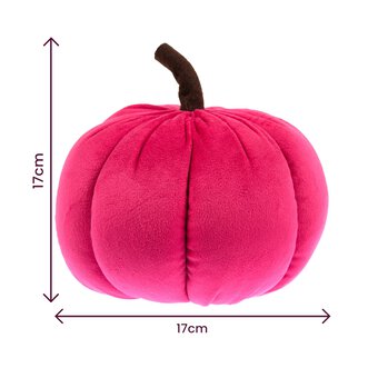 Bright Pink Plush Pumpkin 17cm image number 3