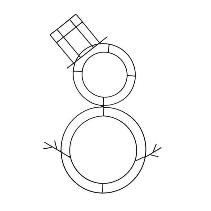 Snowman Metal Wreath Frame 56cm x 36cm image number 1