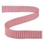 Red Gingham Ribbon 20mm x 4m image number 2