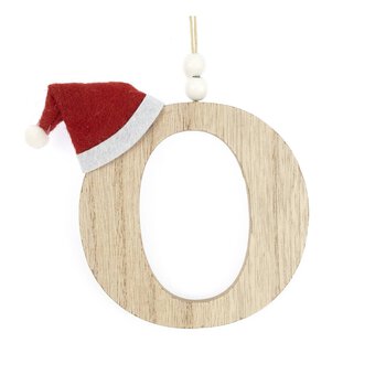 Hanging Wooden Christmas Letter O 9cm image number 2