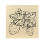 Strawberries Wooden Stamp 5cm x 5cm image number 3