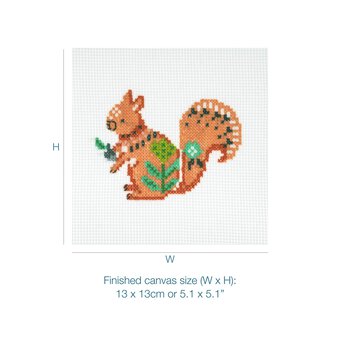 Trimits Squirrel Mini Cross Stitch Kit 13cm x 13cm image number 3