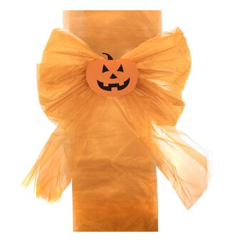 Orange Pumpkin Door Bow