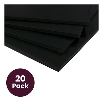 Black Foam Board A2 20 Pack Bundle