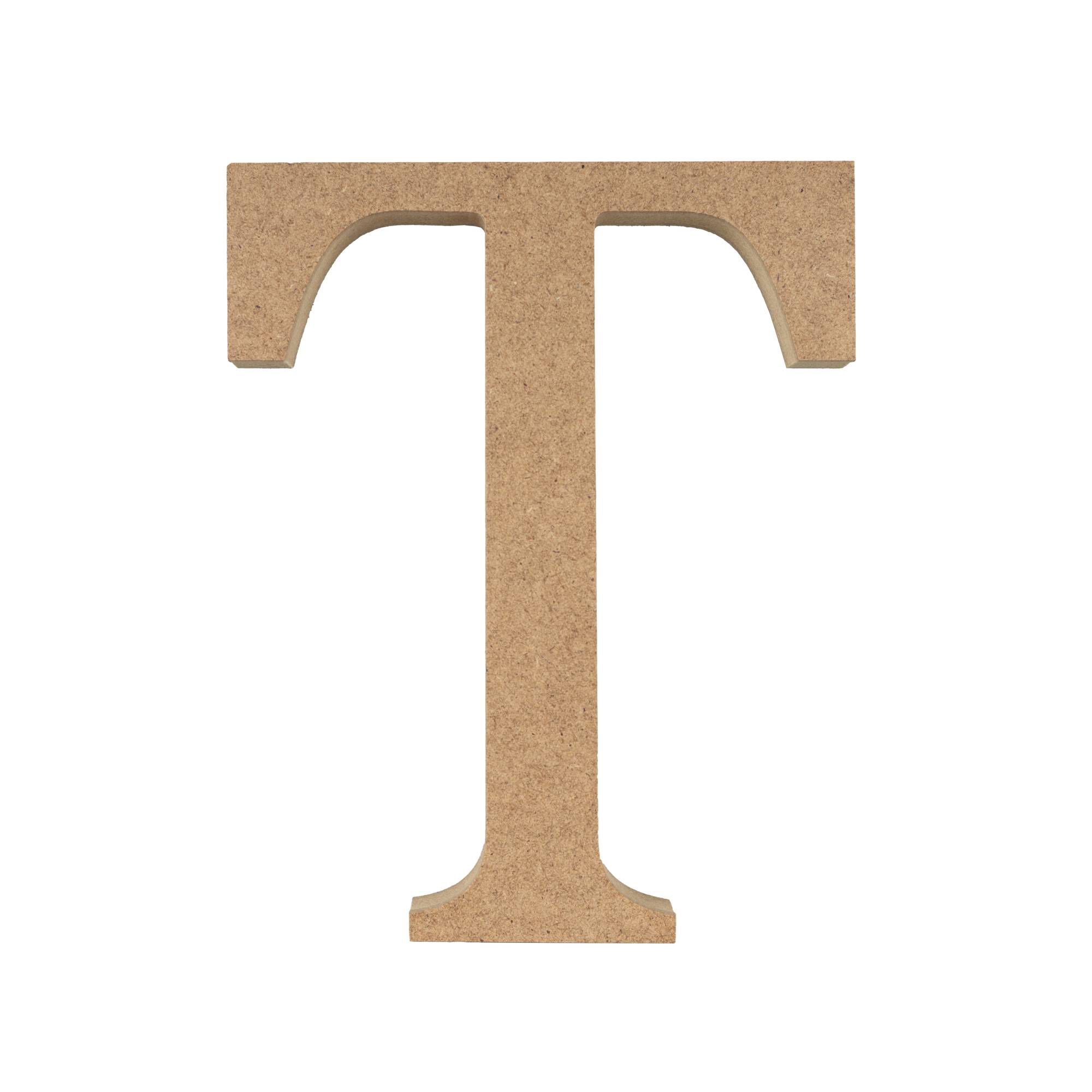 MDF Wooden Letter T 13cm | Hobbycraft