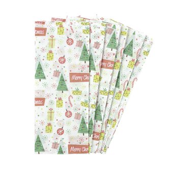 Merry Christmas Tissue Paper 50cm x 75cm 6 Pack