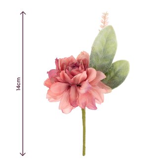 Dark Pink Finished Buttonhole Pick 14cm image number 4