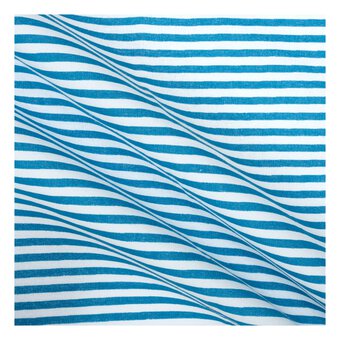 Blue Stripes Single Cotton Fat Quarter