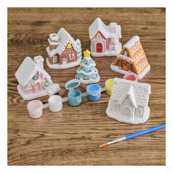 Paint Your Own Christmas Village Kit 6 Pieces