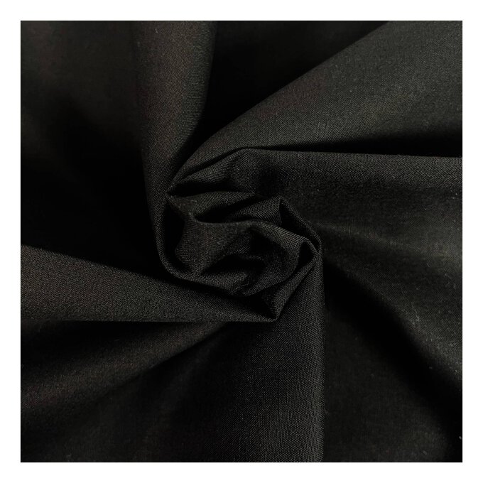 Women’s Institute Black Premium Cotton Fabric by the Metre image number 1