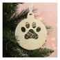 Hanging Wooden Paw Bauble Decoration 12cm image number 1