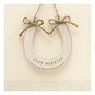 Just Married Wooden Horseshoe 12cm image number 2