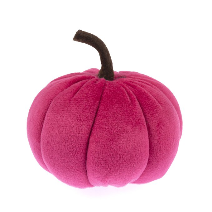 Bright Pink Plush Pumpkin 9cm image number 1