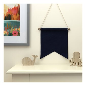 Navy Dove Tail Canvas Banner 19cm x 22cm image number 2