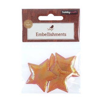 Holographic Star Embellishments 4 Pack image number 4