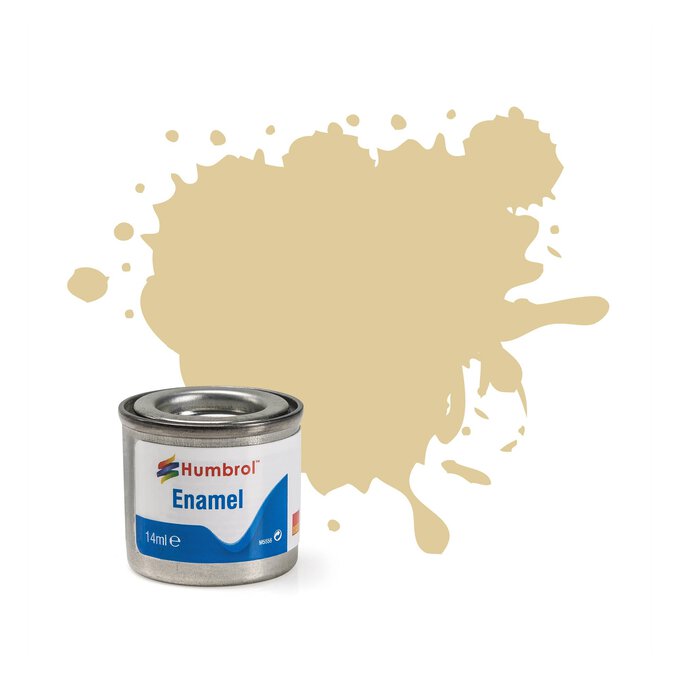 Humbrol Pale Stone Enamel Matt Paint 14ml (121) image number 1