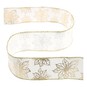 Gold Poinsettia Wire Edge Ribbon 63mm x 3m image number 2