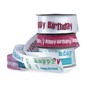 White On Hot Pink Happy Birthday Ribbon 15mm x 3.5m image number 3