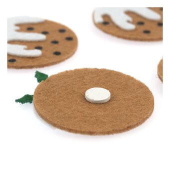 Christmas Pudding Felt Toppers 4 Pack image number 4