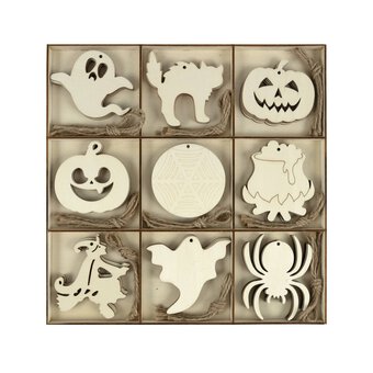 Wooden Halloween Decorations 36 Pack image number 4