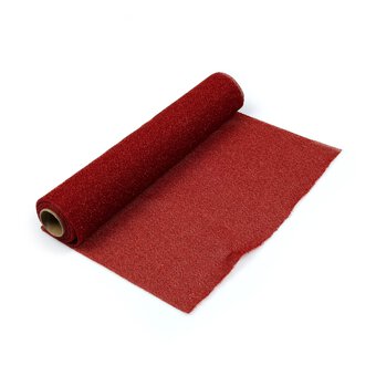 Red Sparkle Fabric Roll 28cm x 2m