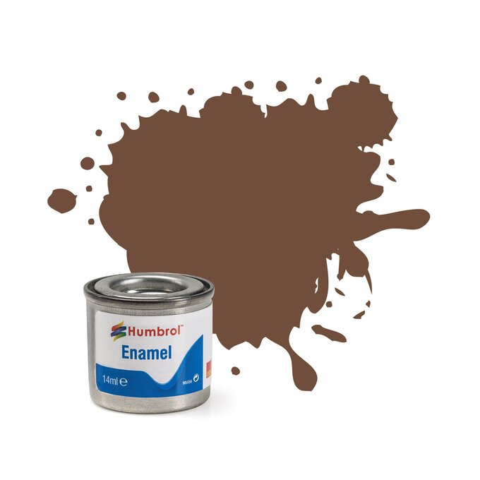 Humbrol Chocolate Enamel Matt Paint 14ml (98) image number 1