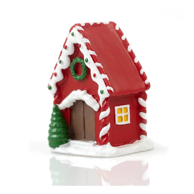 Christmas House Resin Decoration 5cm image number 1