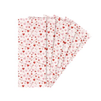 Cupid Arrows and Hearts Tissue Paper 50cm x 75cm 6 Pack