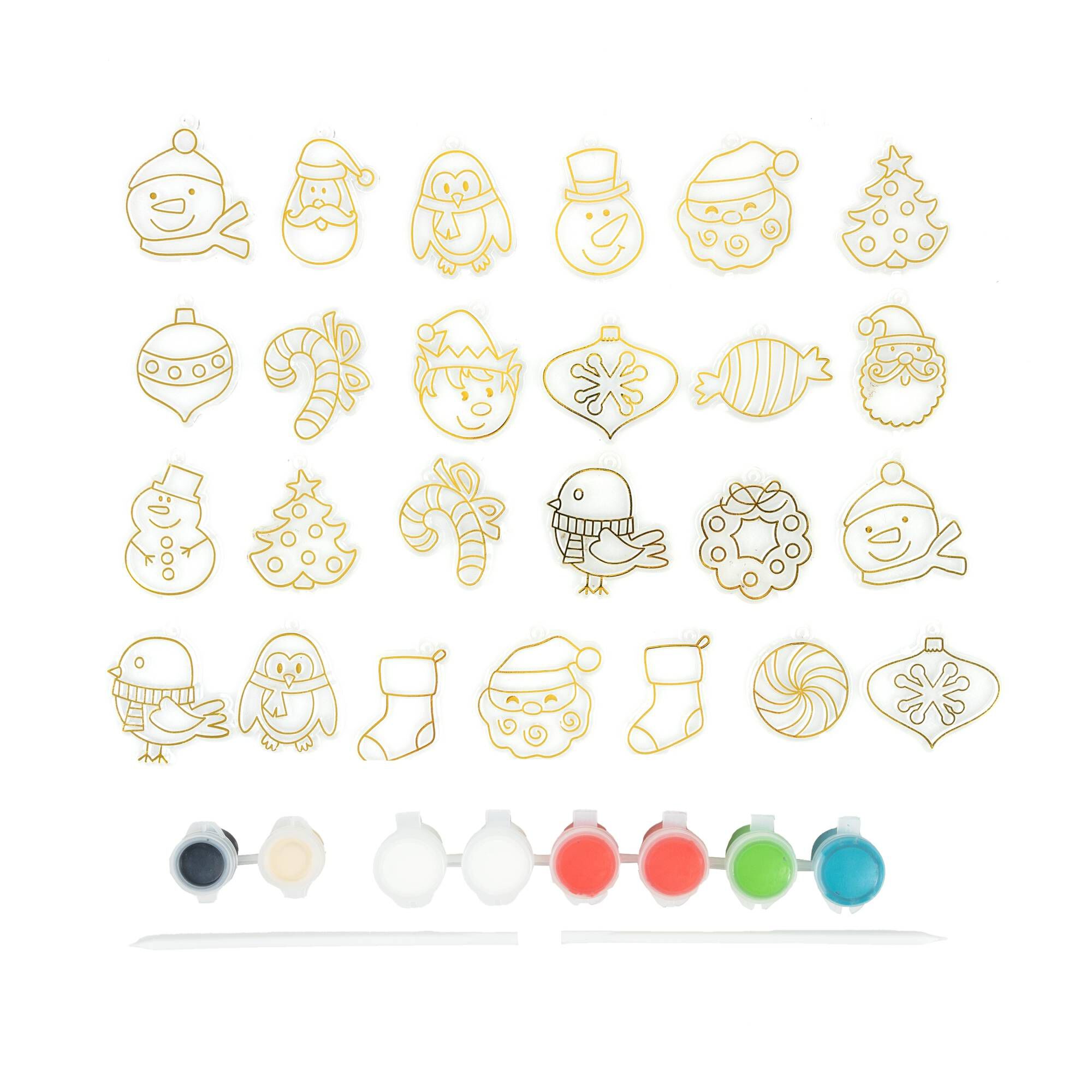 Mini Assorted Christmas Suncatchers 25 Pack | Hobbycraft