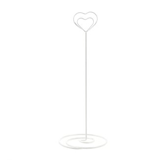 White Heart Table Number Stand