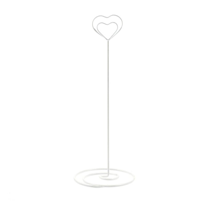 White Heart Table Number Stand image number 1