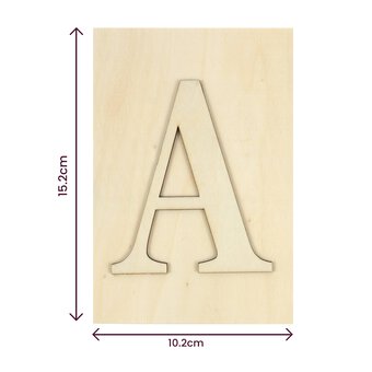 Wooden Letter A Plaque 10cm x 15cm image number 4