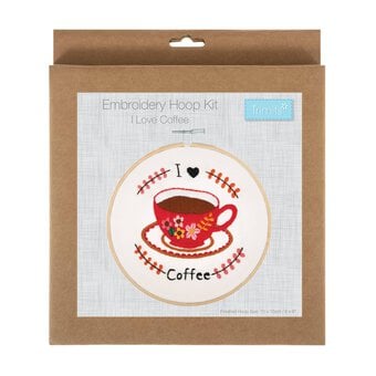 Trimits I Love Coffee Embroidery Hoop Kit