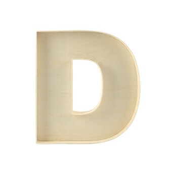 Wooden Fillable Letter D 22cm | Hobbycraft