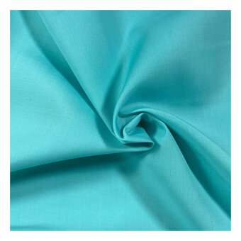 Turquoise Polycotton Fabric by the Metre