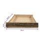 Natural Wash Bark Wooden Tray 25cm x 25cm x 4cm image number 4