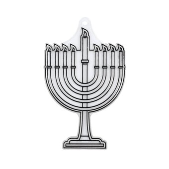 Menorah Plastic Suncatcher