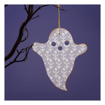 Hanging Purple Paper Ghost 15cm