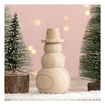 Wooden Snowman 13cm