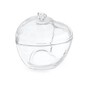 Heart Glass Bowl with Lid 17cm  image number 1