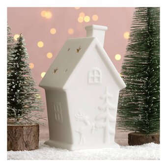 Tall Ceramic LED Star House 17cm